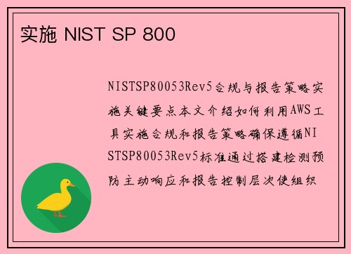 实施 NIST SP 800